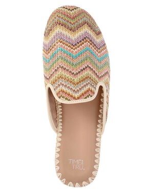 Time and Tru Pastel Multicolor Woven Slip-On Mule